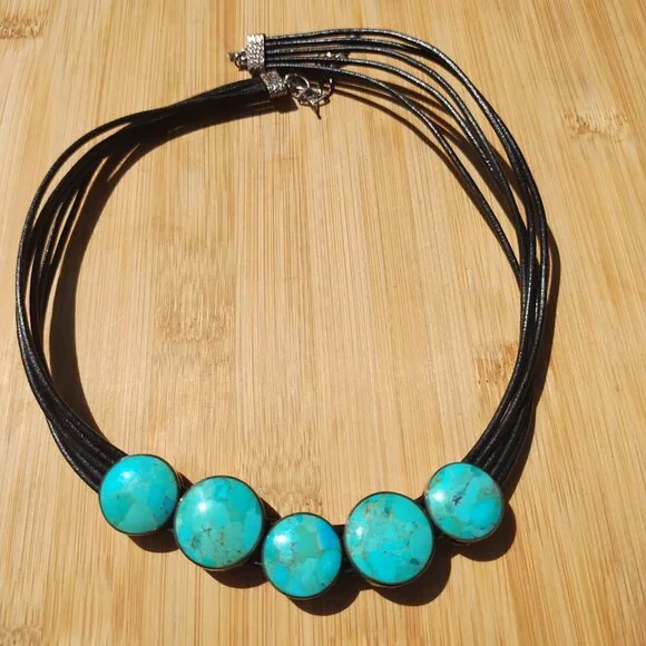 Jay King DTR 925 Sterling Silver Turquoise Rainbow Calsilica Reversible - Picture 2 of 10